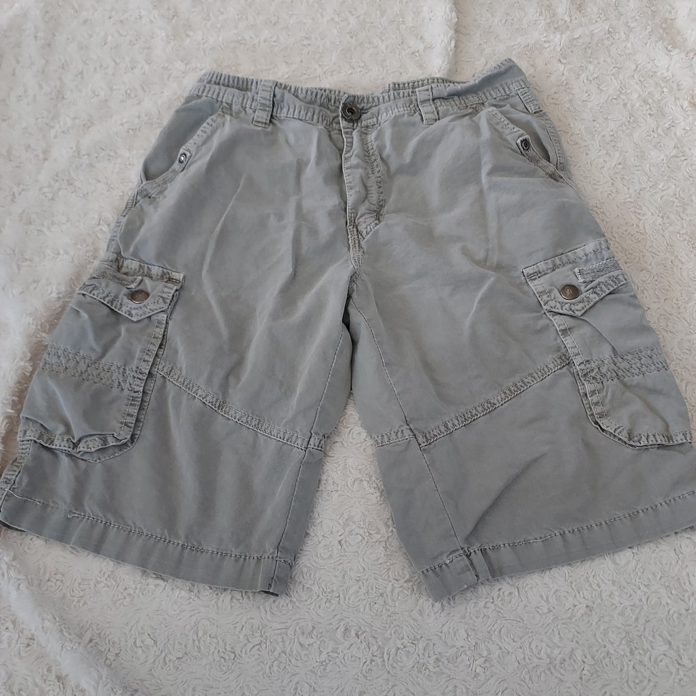 Old Skool Casual Cargo Shorts in Light Gray Young Men Sz 16 Everyday Casual